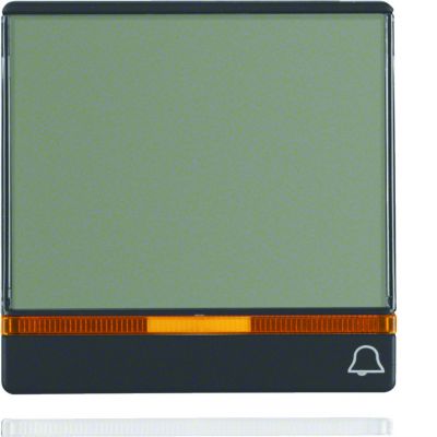 BERKER Q.x Klawisz 2 soczewką duż. z polem opisowym nadrukowany symbol dzwonek antracyt aksamit 16966076 HAGER (16966076)