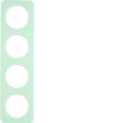 BERKER R.1 Ramka poczwórna szkło biała 10142109 HAGER (10142109)