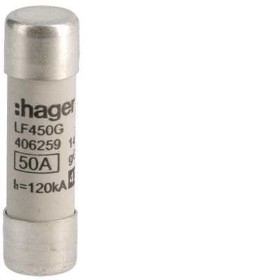 Wkładka bezpiecznikowa cylindryczna CH-14 14x51mm gG 50A 400VAC LF450G HAGER (LF450G)