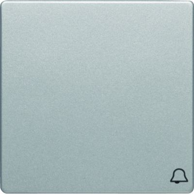 BERKER Q.x Klawisz z nadrukowany symbol dzwonek do łącznika 1-klawiszowego aluminium aksamit lakierowana 16206054 HAGER (16206054)