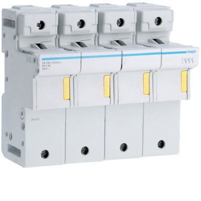 Rozłącznik bezpiecznikowy cylindryczny 4P 22x58mm LR704 HAGER (LR704)