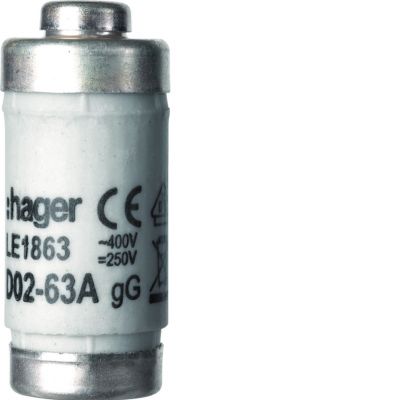Wkładka topikowa D02 gG 63A 400VAC LE1863 HAGER (LE1863)