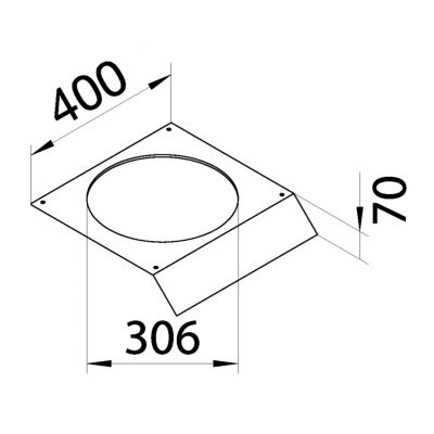 tehalit.AK Pokrywa kanału napodł R12 fi306 1-str skos dł. 400mm 400x70mm stal AKM400306R12 HAGER (AKM400306R12)