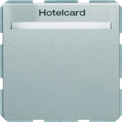 BERKER Q.x Łącznik przekaźnikowy na kartę hotelową aluminium aksamit lakierowana 16406094 HAGER (16406094)
