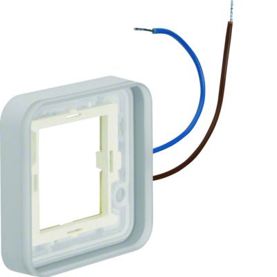 BERKER W.1 Ramka pojedyncza z podświetleniem białam 12-24V 0,6 mA do adaptera n/t IP55 13383502 HAGER (13383502)