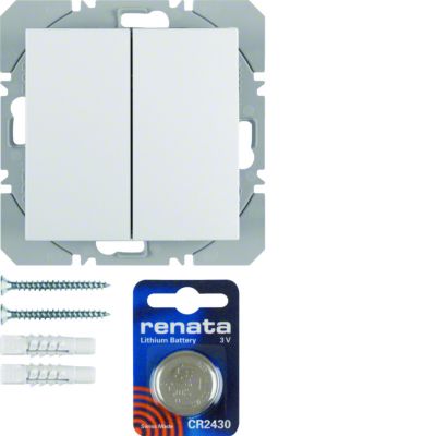 BERKER B.X/S.1 KNX RF quicklink Przycisk podwójny płaski biały 85656289 HAGER (85656289)