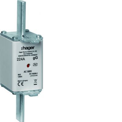 Wkładka bezp. nożowa NH2C wsk.podw. uchwyt nieiz. gG 224A 500VAC LNH2224M HAGER (LNH2224M)