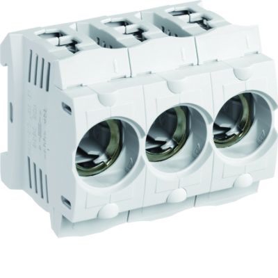 Gniazdo bezp. z tworzywa D02/3 E18 3P SIS 63A 400VAC TS35 zac.kl. 35mm2 LD046 HAGER (LD046)