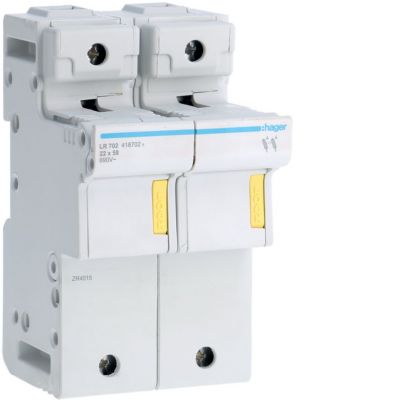 Rozłącznik bezpiecznikowy cylindryczny 2P 22x58mm LR702 HAGER (LR702)