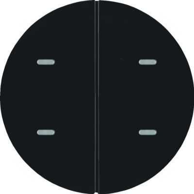 BERKER KNX e/s R.x/Serie 1930 Przycisk podwójny z diodami LED RGB i czujnikiem temperatury czarny poł. 80162865 HAGER (80162865)