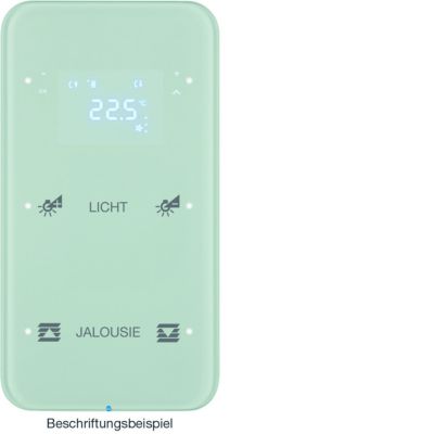 BERKER R.1 Sensor dotykowy podwójny z regulatorem temperatury konfigurowalny szkło biały 75642160 HAGER (75642160)