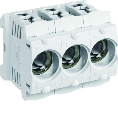 Gniazdo bezp. z tworzywa D01/3 E14 3P SIS 16A 400VAC TS35 zac.kl. 35mm2 LD047 HAGER (LD047)