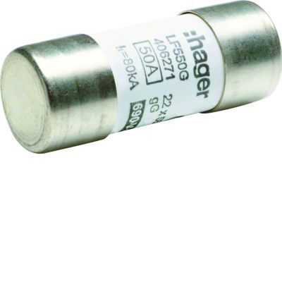 Wkładka bezpiecznikowa cylindryczna CH-22 22x58mm gG 50A 500VAC LF550G HAGER (LF550G)
