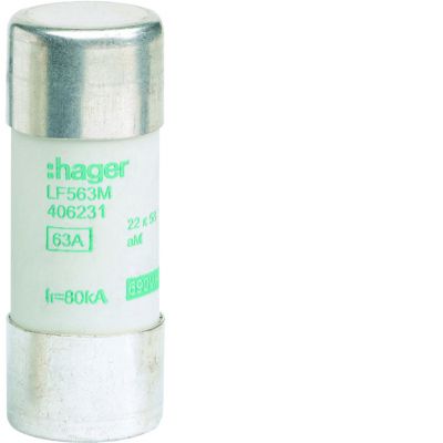 Wkładka bezpiecznikowa cylindryczna CH-22 22x58mm aM 63A 500VAC LF563M HAGER (LF563M)