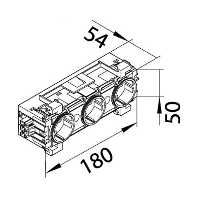 tehalit.WA Gniazdo SCHUKO 3-krotne połączenie WAGO montaż krawędziowy antracyt GS30019011 HAGER (GS30019011)