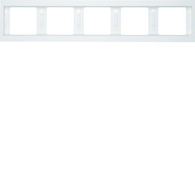BERKER K.1 Ramka pięciokrotna pozioma biała połysk 13937009 HAGER (13937009)