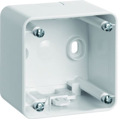 Puszka natynkowa 1-krotna wysoka; śnieżnobiały połysk; Integro Classic 9115109 produkt wycofany HAGER (9115109)