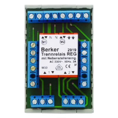 BERKER Przekaźnik rozdzielający DMS z dodatkowymi wejściami sterującymi 2919 HAGER (2919)
