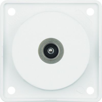 Gniazdo przyłaczeniowe anteny TV; śnieżnobiały mat; Integro mechanizm 945112512 HAGER (945112512)