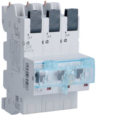 MCB SLS Wyłącznik nadprądowy selektywny 3P Cs 16 A szyny Cu 40-12x5/10mm HTS316C HAGER (HTS316C)