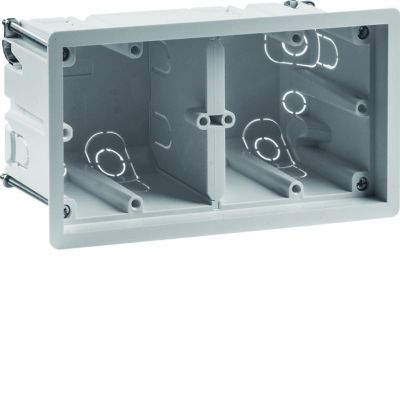 R.8 Puszka 2-krotna podtynkowa do montażu w ścianach karton-gips, szara (18721020)