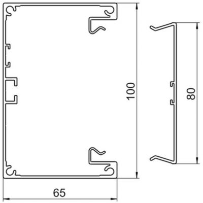 tehalit.BRAP Podstawa kanału 65x100 aluminium anodyzowany BRAP651001ELN HAGER (BRAP651001ELN)