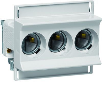 Gniazdo bezp. ceram. D02/3 E18 3P 3268/3VR 63A 400VAC TS35 zac.jarzmowe 25mm2 LD02K63-3SS HAGER (LD02K63-3SS)