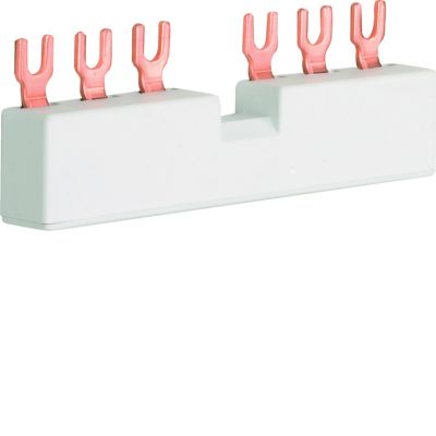 Szyna fazowa widełkowa 3P do 2 wyłączników silnikowych MM5xxN 10 mm2 KD302M HAGER (KD302M)