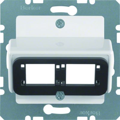 BERKER Płytka czołowa do modułu podwójnego Reichle&De-Massari biały 146109 HAGER (146109)
