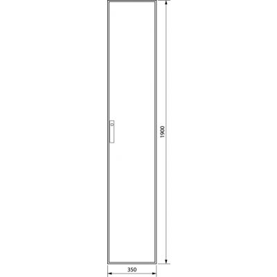 univers Obudowa stojąca IP54 kl.I 350x1900x600mm RAL7035 FG21XD HAGER (FG21XD)