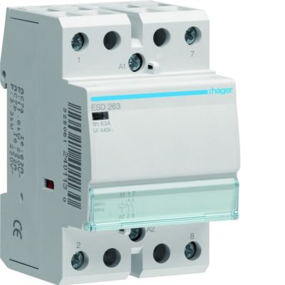 Stycznik modułowy 24V AC 2Z 63A AC-7A B ESD263 HAGER (ESD263)