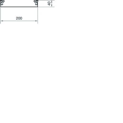 tehalit.AK Podstawa kanału napodł 2-str skos pokrywy 200x40mm stal AKU2000402 HAGER (AKU2000402)