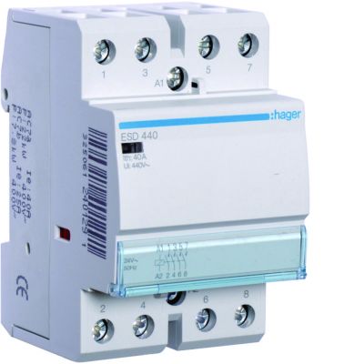 Stycznik modułowy 24V AC 4Z 40A AC-7A B ESD440 HAGER (ESD440)