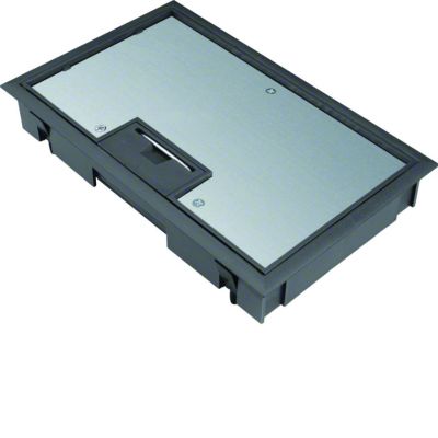 tehalit.VE-EE Pokrywa uchylna płytki montaż E04 147X247 5mm czarny PA KDE04059005 HAGER (KDE04059005)