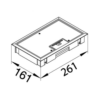 tehalit.VE-EE Pokrywa uchylna płytki montaż E04 147X247 5mm czarny PA KDE04059005 HAGER (KDE04059005)