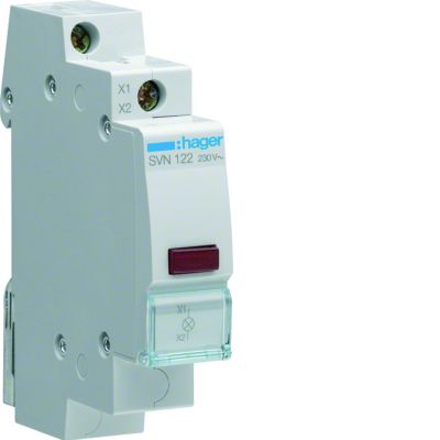 Lampka sygnalizacyjna LED czerwona 230VAC SVN122 HAGER (SVN122)