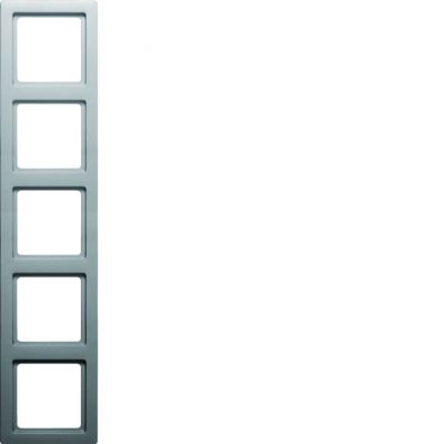 BERKER Q.1 Ramka pięciokrotna aluminium aksamit lakierowana 10156084 HAGER (10156084)