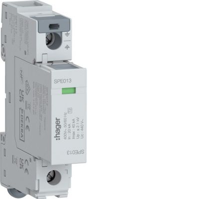 SPD Ogranicznik przepięć T2 1P 1+0 sieć IT In=20kA Imax=40kA Up?1,35kV (SPE113)