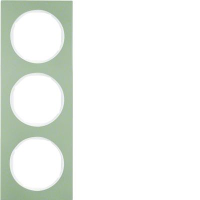 BERKER R.3 Ramka potrójna stal szlachetna/biała 10132214 HAGER (10132214)
