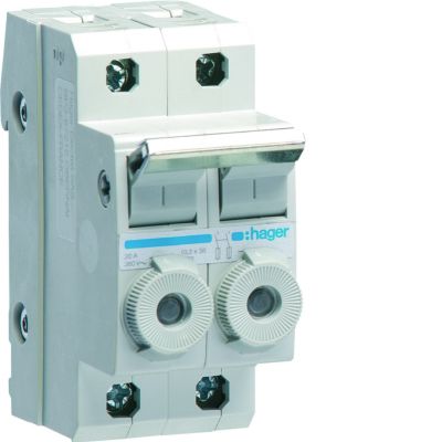 Rozłącznik bezpiecznikowy cylindryczny 2P 20A 10x38mm L96200 HAGER (L96200)