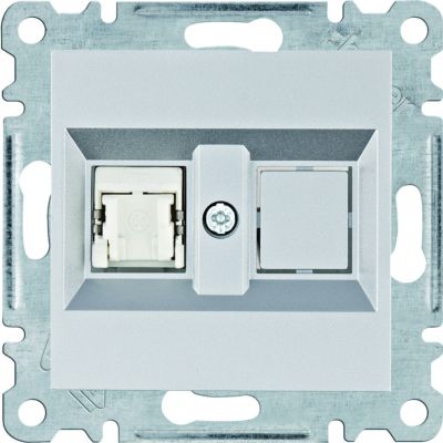 lumina Gniazdo komputerowe pojedyczne RJ45 kat.5e FTP, srebrny (WL2132)