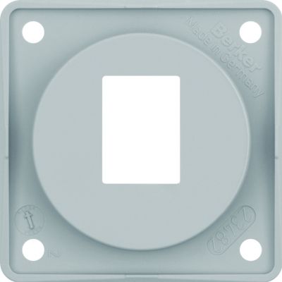 BERKER Integro Flow Płytka nośna pojedyncza do gniazd modularnych AMP szary 945572507 HAGER (945572507)