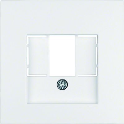 BERKER S.1/B.3/B.7 Płytka czołowa do gniazda głośnikowego i gniazda ładowania USB biały 10331909 HAGER (10331909)