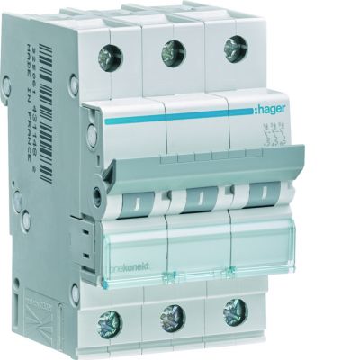 MCB Wyłącznik nadprądowy 6kA 3P C 10A MCN310E HAGER (MCN310E)