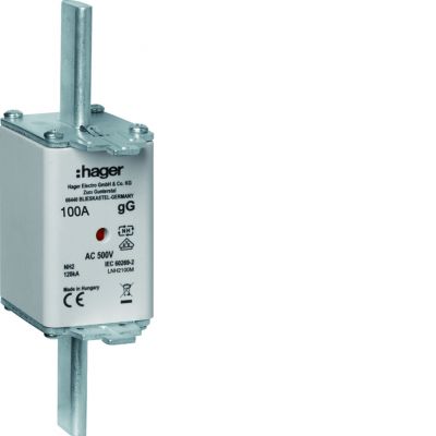 Wkładka bezp. nożowa NH2C wsk.podw. uchwyt nieiz. gG 100A 500VAC LNH2100M HAGER (LNH2100M)