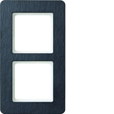 BERKER Q.7 Ramka podwójna łupek 10126030 HAGER (10126030)