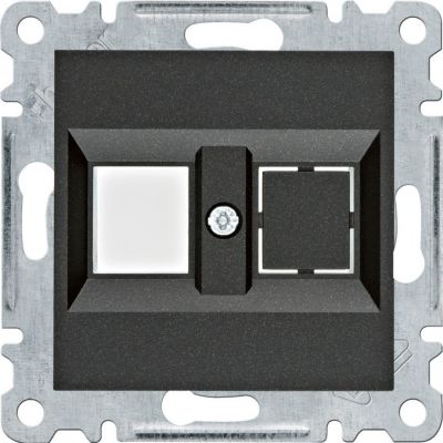 lumina Płytka podwójna Keystone Jack czarny WL2323 HAGER (WL2323)