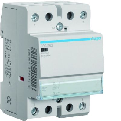 Stycznik modułowy 230V AC 2Z 63A AC-7A B ESC263 HAGER (ESC263)
