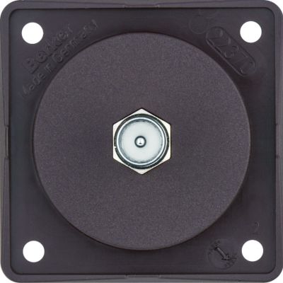 BERKER Integro Flow Gniazdo antracytenowe TV z obudową brąz 945812501 HAGER (945812501)