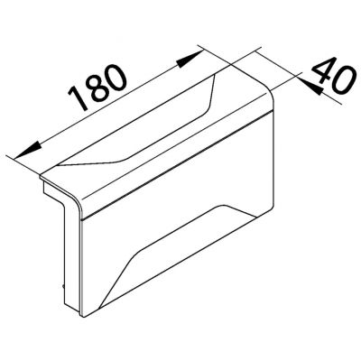 tehalit.SL Element T 20x80 czarny SL2008089011 HAGER (SL2008089011)